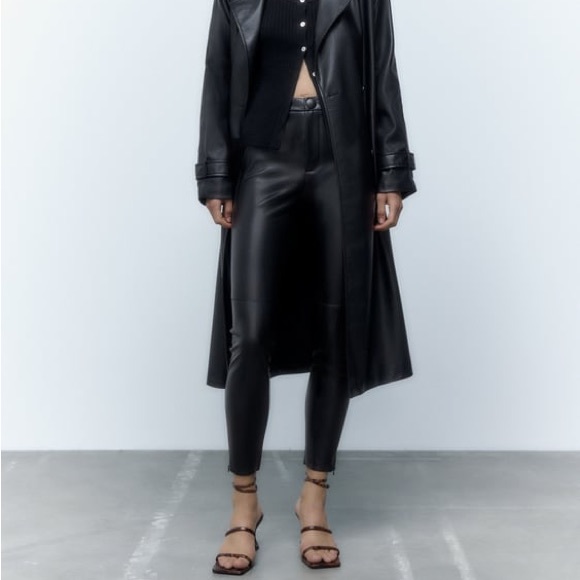 Zara Faux Leather Leggings- New - Picture 2 of 4